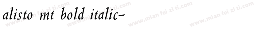 alisto mt bold italic字体转换